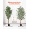 6ft Ficus Tree Artificial Plant with Lifelike Green Leaves and Flexible Branches for Home Decor
